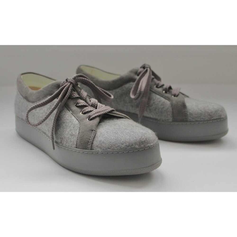 MAX MARA Cashmere & Suede Gray Sneakers Shoes, Size 40 10